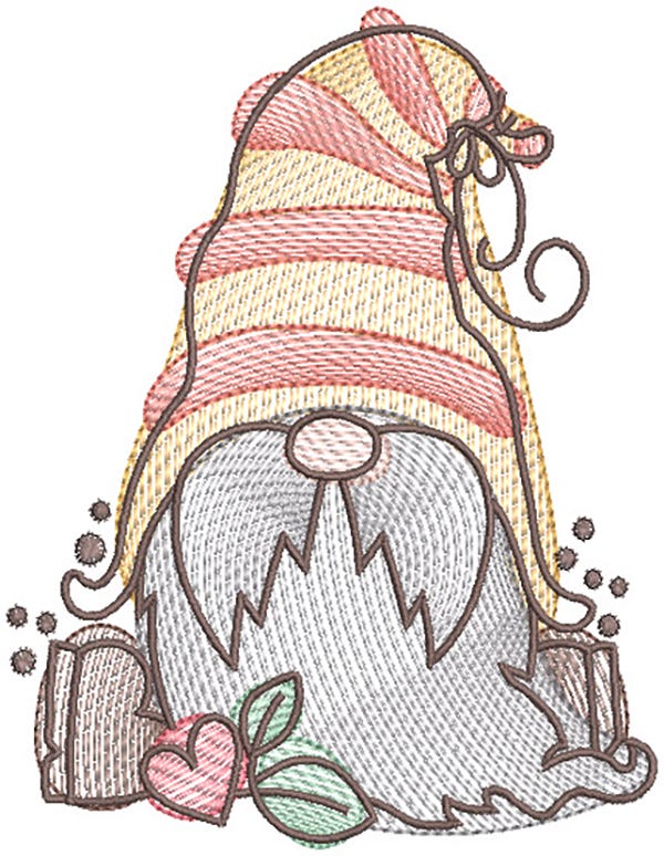 Silly Gnomes Sketch | Machine Embroidery Designs by JuJu