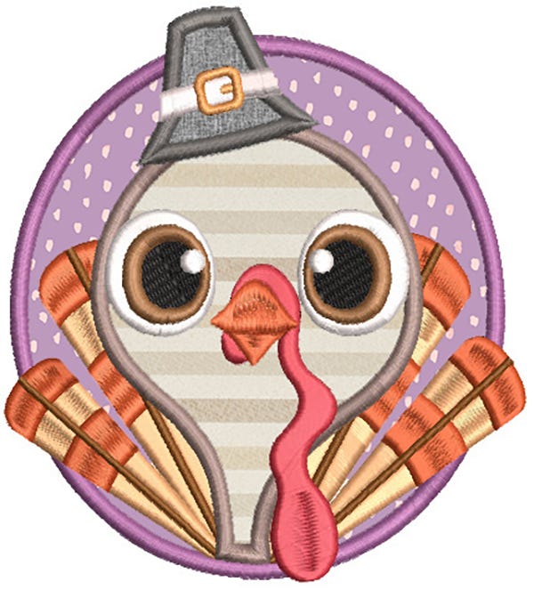 Silly Turkeys Applique Machine Embroidery Designs by JuJu 