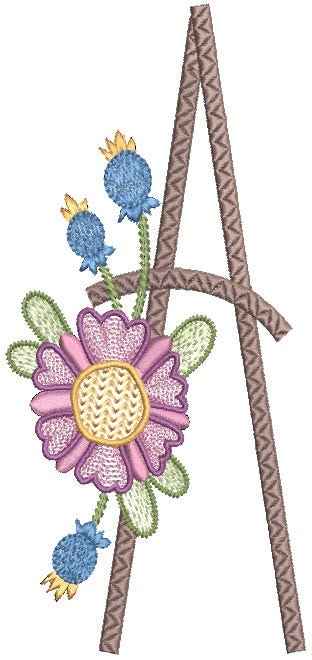 Simple Floral Farmhouse Alphabet | Machine Embroidery Designs by JuJu