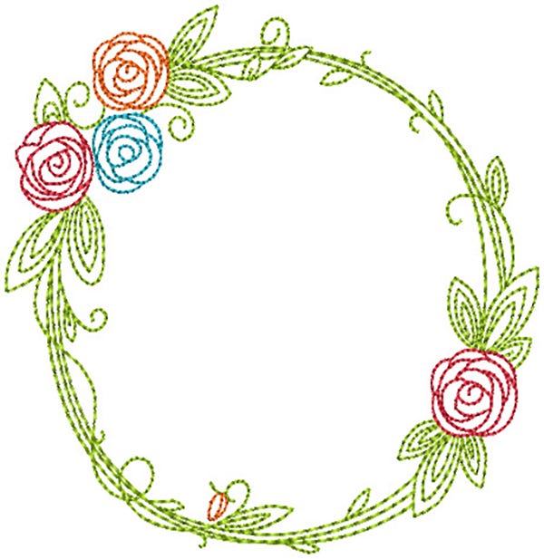 Sketch Monogram Frames 1 | Machine Embroidery Designs by JuJu