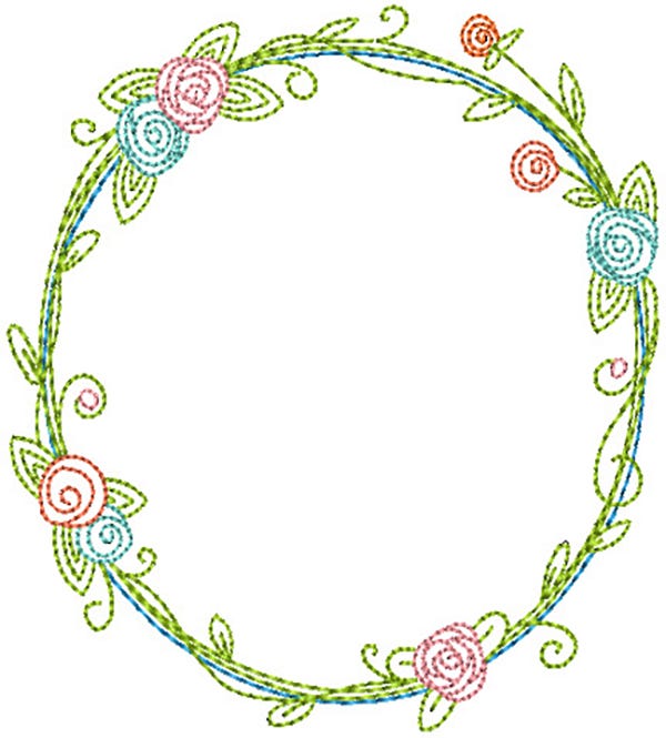 Sketch Monogram Frames 2 | Machine Embroidery Designs by JuJu