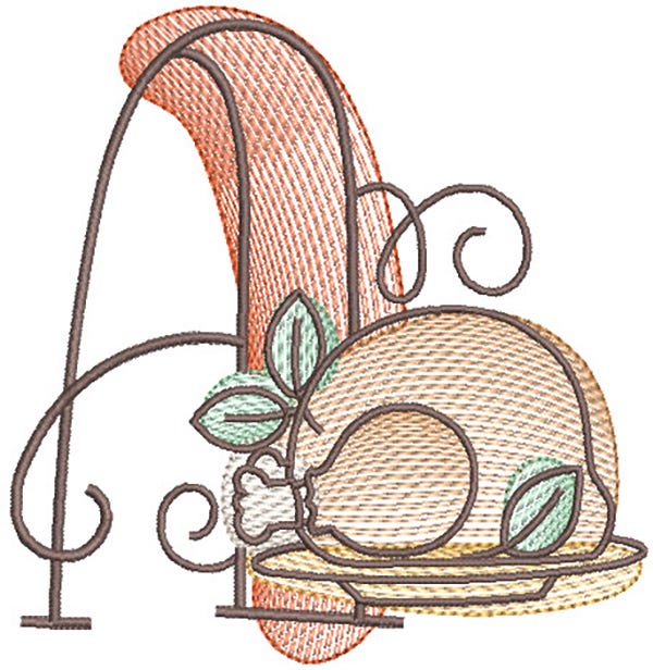 Sketch Thanksgiving Alphabet | Machine Embroidery Designs by JuJu