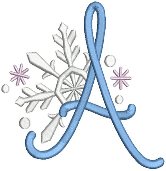Snowflake Alphabet | Machine Embroidery Designs by JuJu