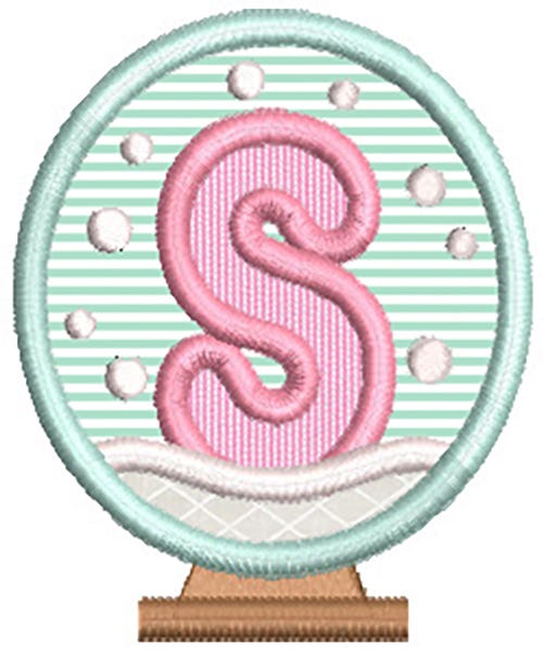 Snowglobe Alphabet | Machine Embroidery Designs by JuJu