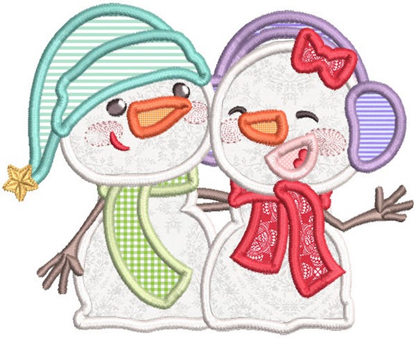 Snowmen 2019 Machine Embroidery Designs by JuJu