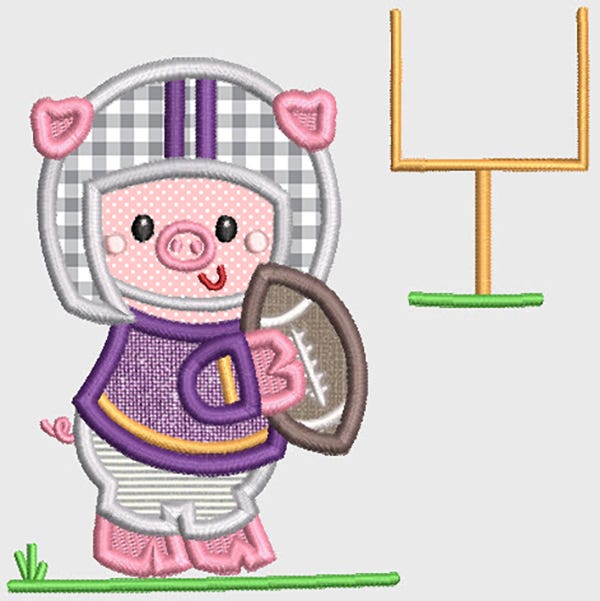 Sports Animals 2 Applique Machine Embroidery Designs by JuJu 