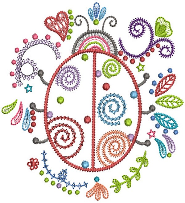 Spring Doodles Machine Embroidery Designs by JuJu