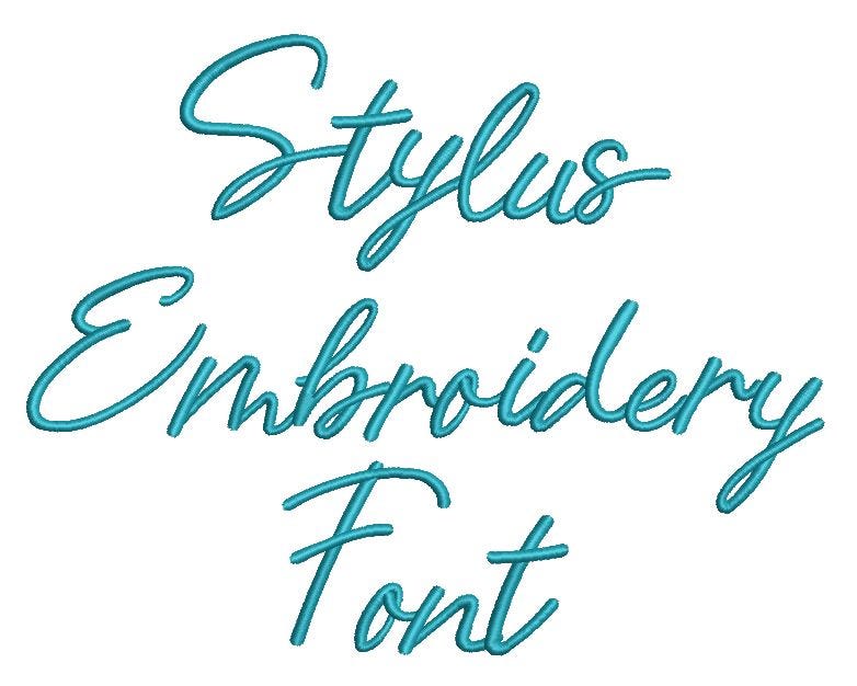Stylus Embroidery Font | Machine Embroidery Designs by JuJu