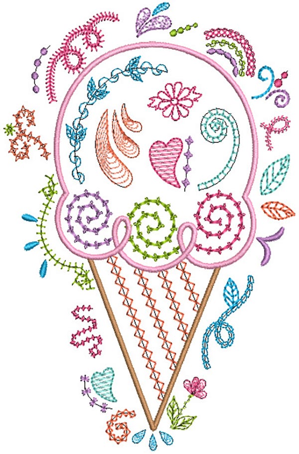 Summer Doodles Machine Embroidery Designs By JuJu