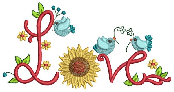 Summer Love Machine Embroidery Designs by JuJu