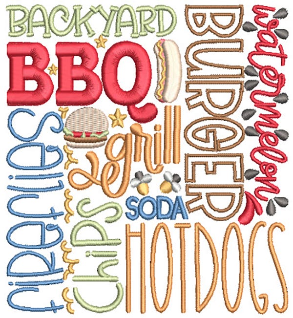 Summer Subway Art 1 | Machine Embroidery Designs by JuJu