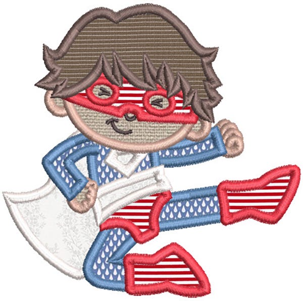 Super Hero Kids Machine Embroidery Designs by JuJu