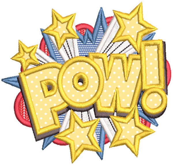 Super Hero Words Machine Embroidery Designs by JuJu