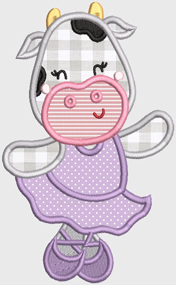 Sweet Ballerina Animals 2 Applique Machine Embroidery Designs by JuJu 