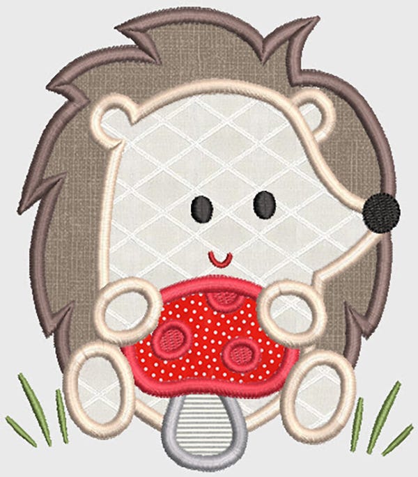 Sweet Hedgehogs Applique Machine Embroidery Designs by JuJu 