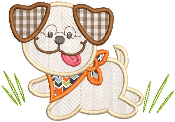 Sweet Silly Dogs Applique Machine Embroidery Designs by JuJu