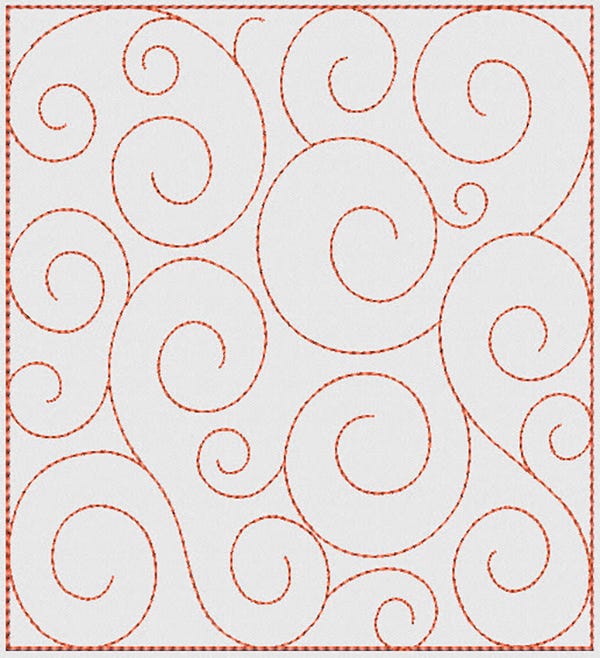 Swirly Quilt Blocks 1 Machine Embroidery Designs by JuJu