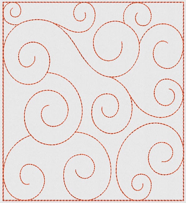 Swirly Quilt Blocks 2 Machine Embroidery Designs by JuJu