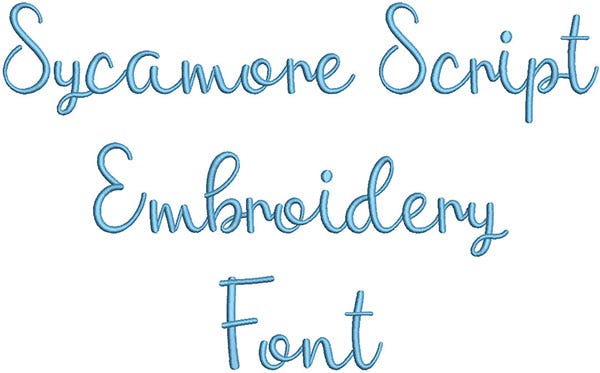 Sycamore Script Embroidery Font