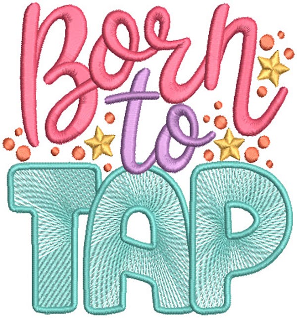 Tap Jazz Word Art 1 Machine Embroidery Designs By JuJu