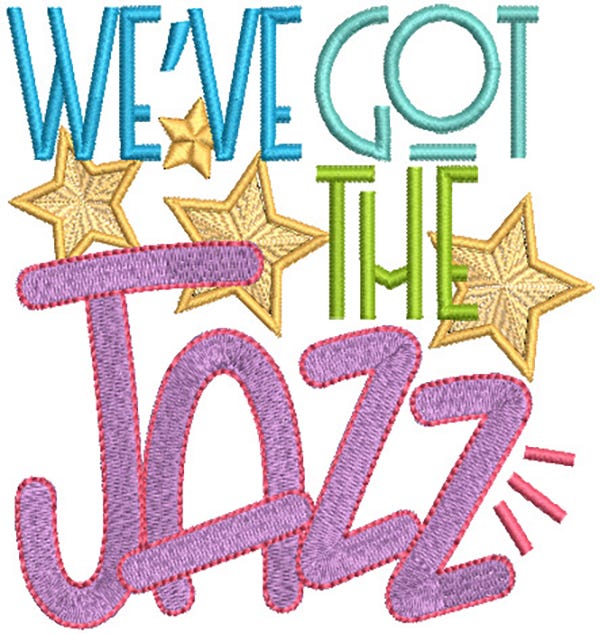Tap Jazz Word Art 2 Machine Embroidery Designs By JuJu