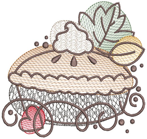 Thanksgiving Sketch | Machine Embroidery Designs by JuJu