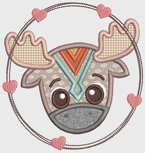 Tribal Baby Animal Faces Machine Embroidery Designs by JuJu