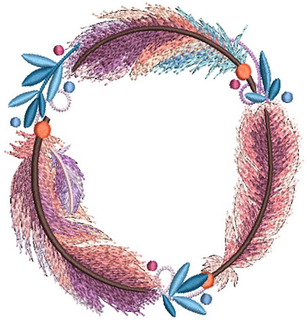 Tribal Monogram Frames | Machine Embroidery Designs by JuJu