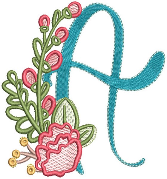 Valencia Alphabet | Machine Embroidery Designs by JuJu