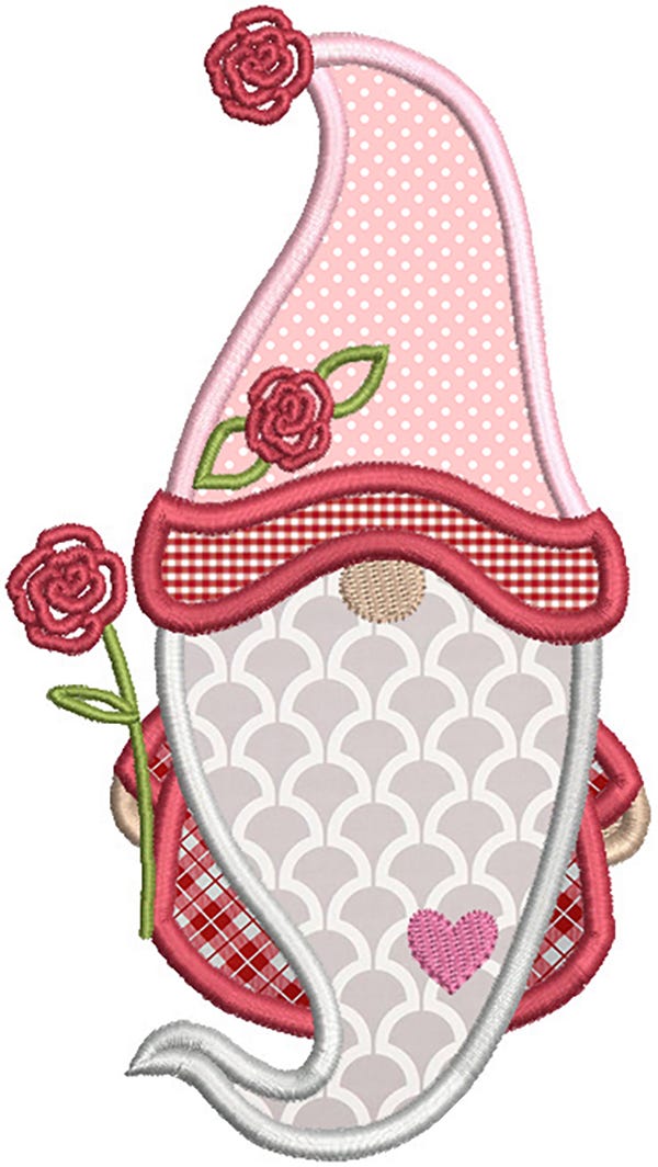 Valentine Gnomes 2 Machine Embroidery Designs by JuJu