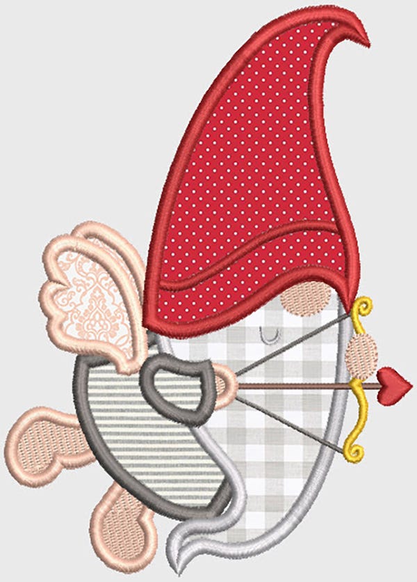 Valentine Gnomes 3 Machine Embroidery Designs by JuJu