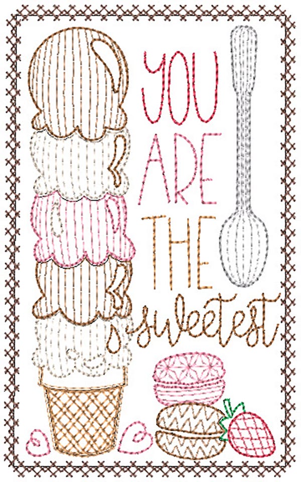 Valentines Greeting Cards 5 | Machine Embroidery Designs by JuJu