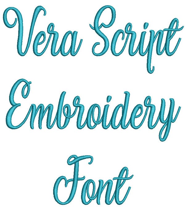 Vera Script | Machine Embroidery Designs by JuJu