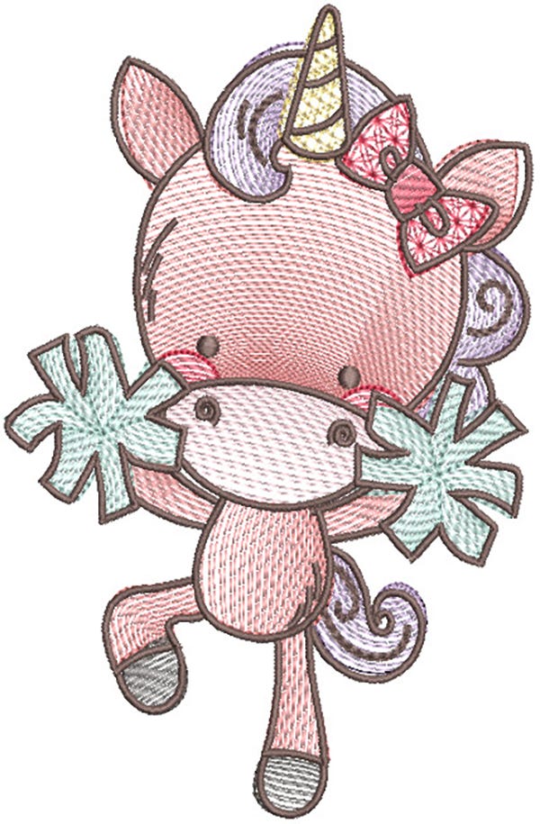 Vintage Sketch Girly Animals Machine Embroidery Designs by JuJu