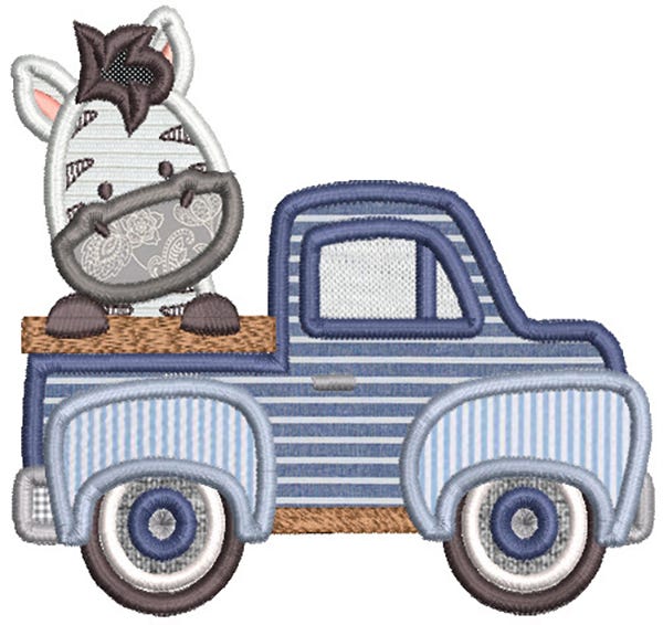 Vintage Trucks Jungle Animals Machine Embroidery Designs by JuJu