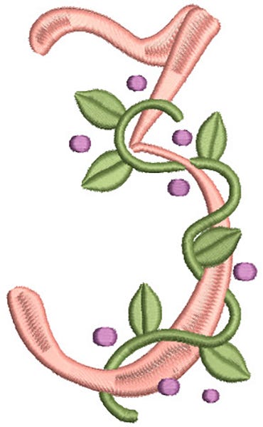 Vineyard Vine Numbers | Machine Embroidery Designs by JuJu