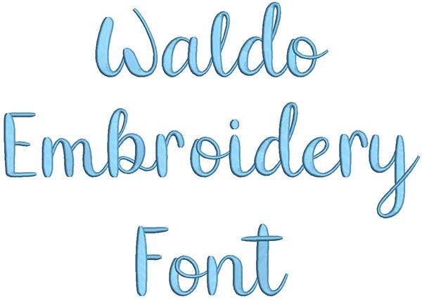 Waldo Embroidery Font | Machine Embroidery Designs by JuJu