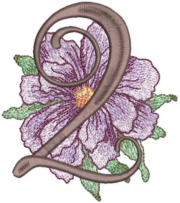 Watercolor Flowers Numbers | Machine Embroidery Designs by JuJu