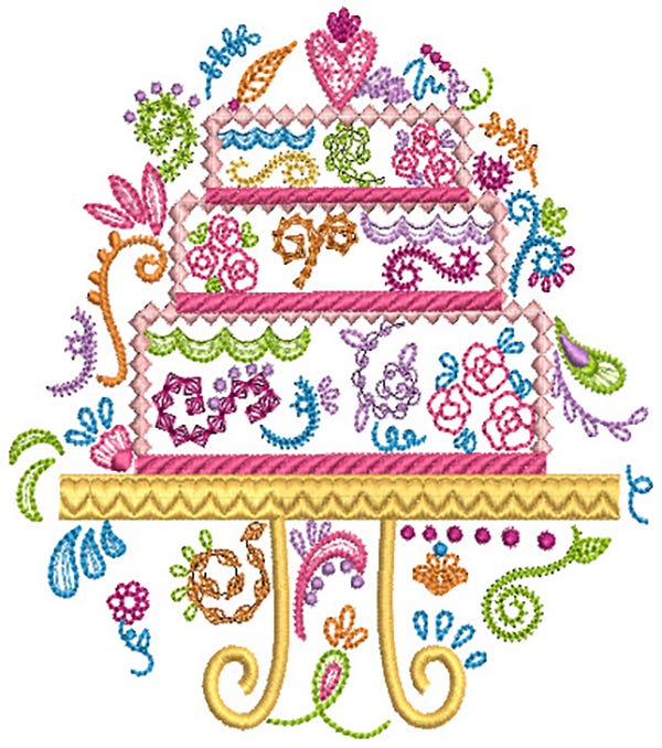 Wedding Doodles Machine Embroidery Designs by JuJu