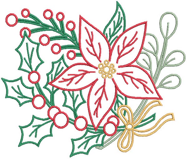 Winter Florals | Machine Embroidery Designs by JuJu