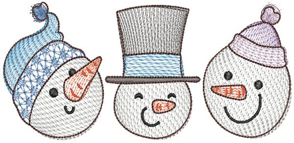Winter Trios | Machine Embroidery Designs by JuJu