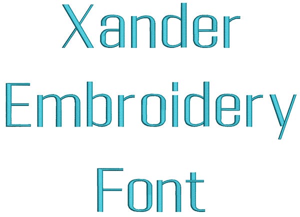 Xander Embroidery Font