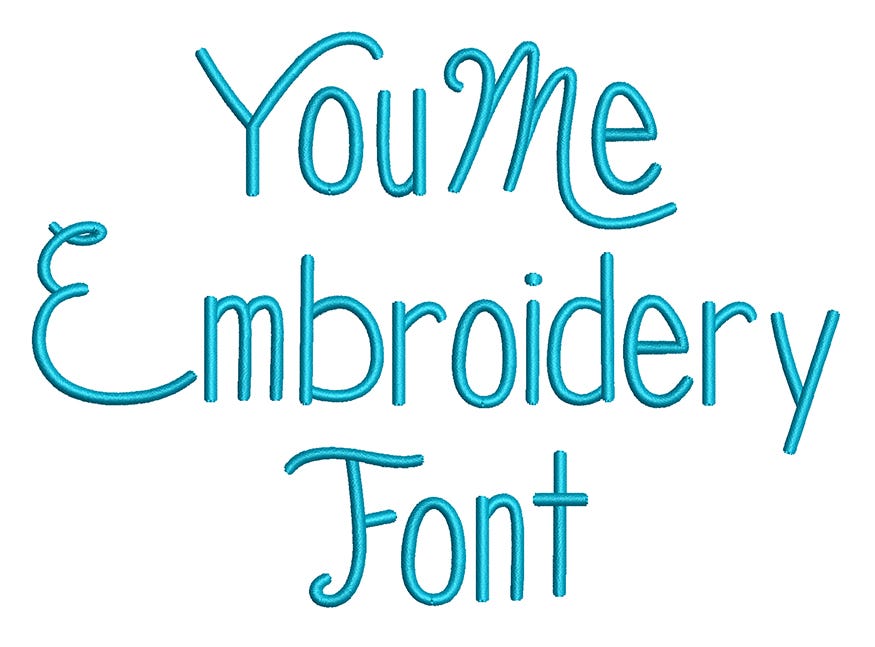 You Me Embroidery Font | Machine Embroidery Designs by JuJu