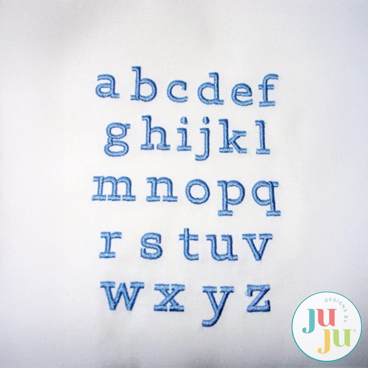 Classic Block Satin Stitch Embroidery Font by Oma's Place | Machine Embroidery Designs by JuJu