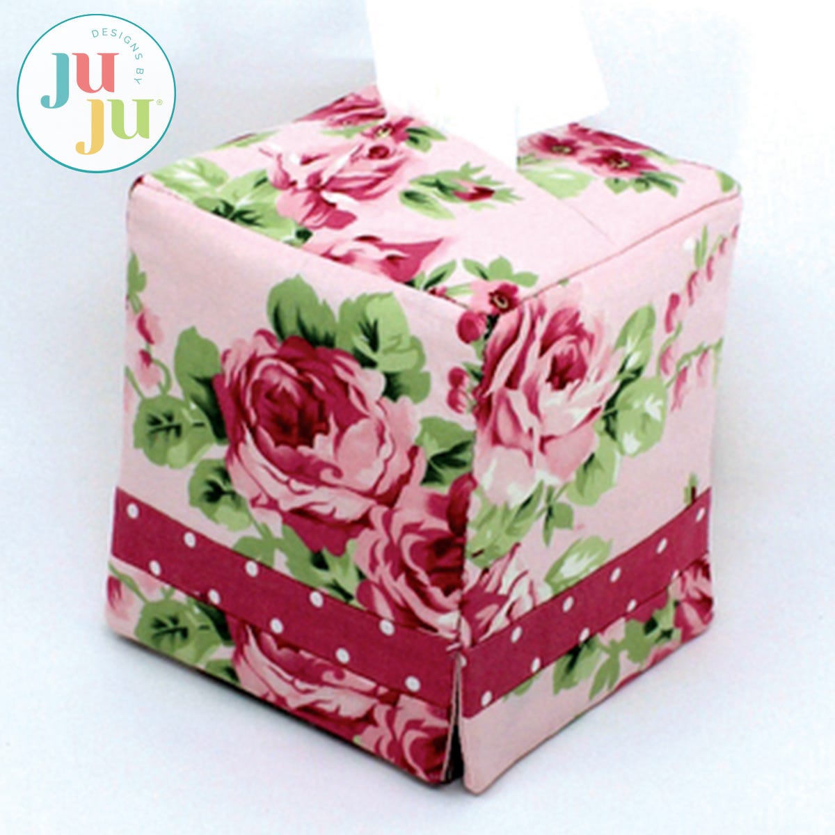 In The Hoop Monogram Tissue Box Covers Project by Oma's Place | Machine Embroidery Designs by JuJu