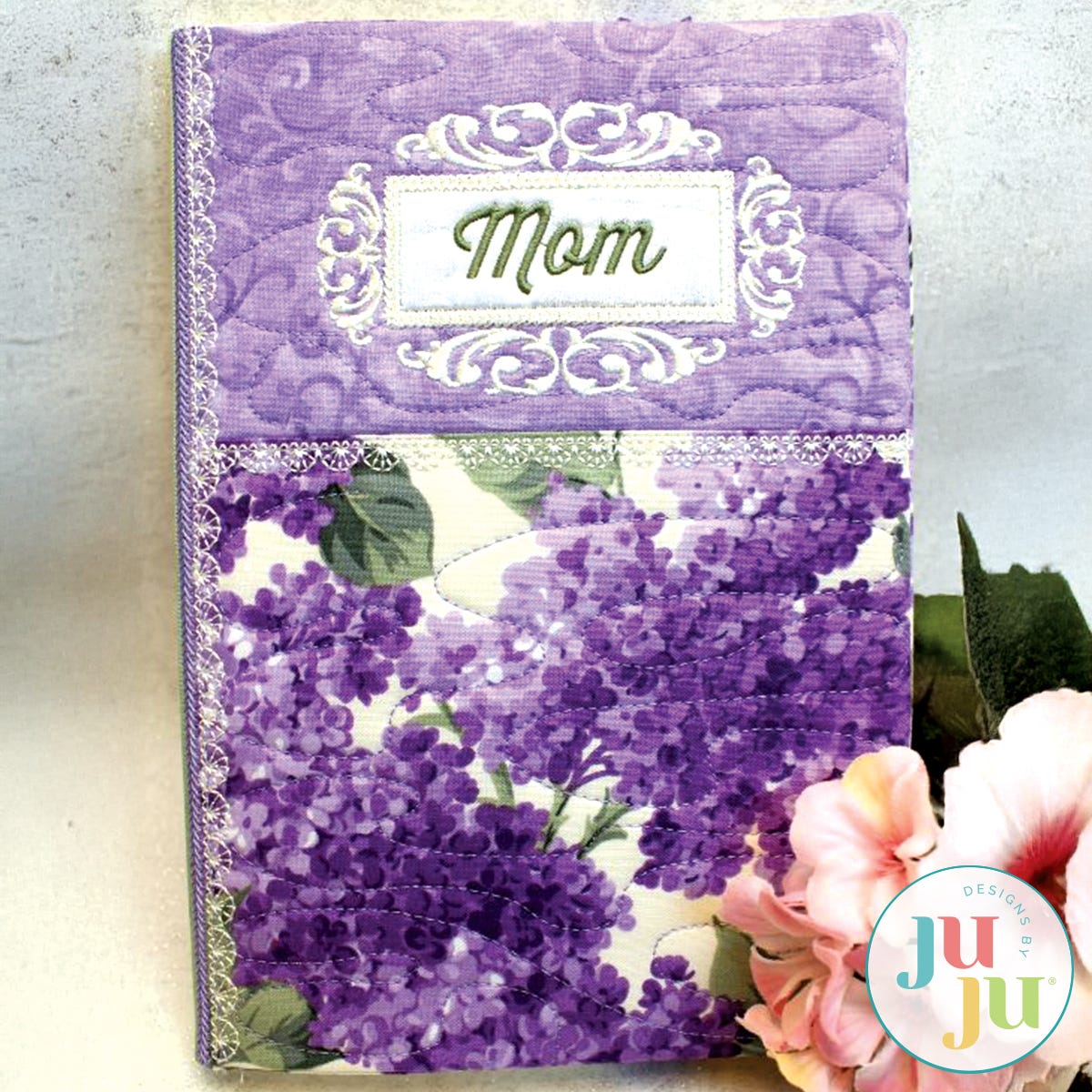 In The Hoop Mom Journal Cover Project by Oma's Place | Machine Embroidery Designs by JuJu