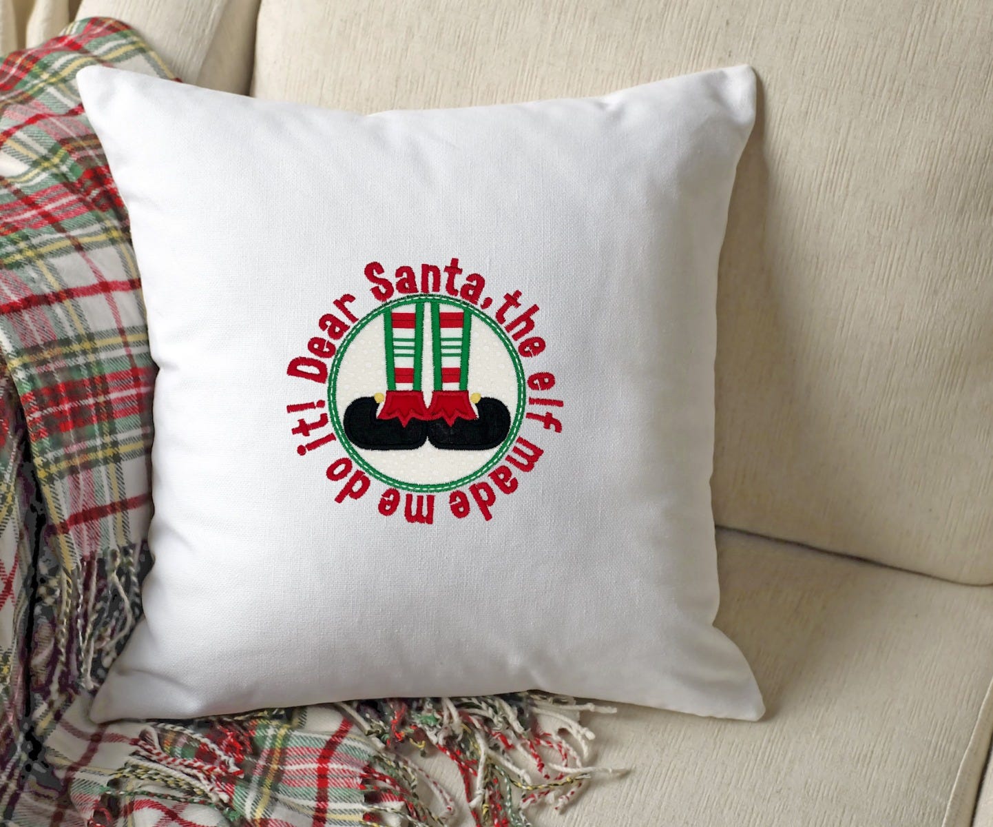 Dear Santa The Elf Applique | Machine Embroidery Designs by JuJu