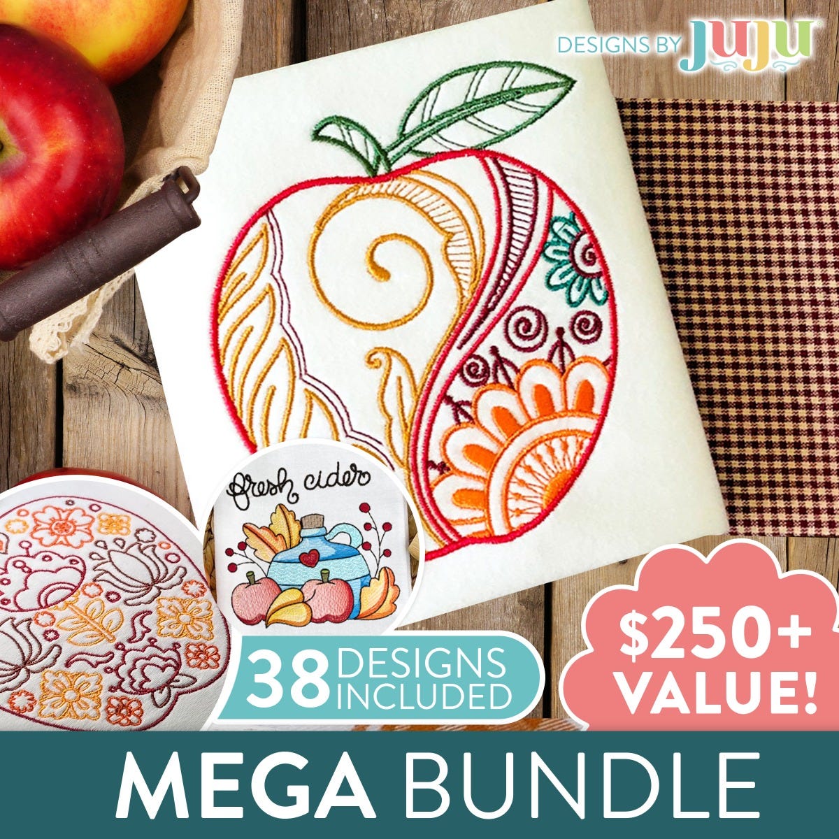 Fancy Fall Favorites Embroidery Designs Mega Bundle