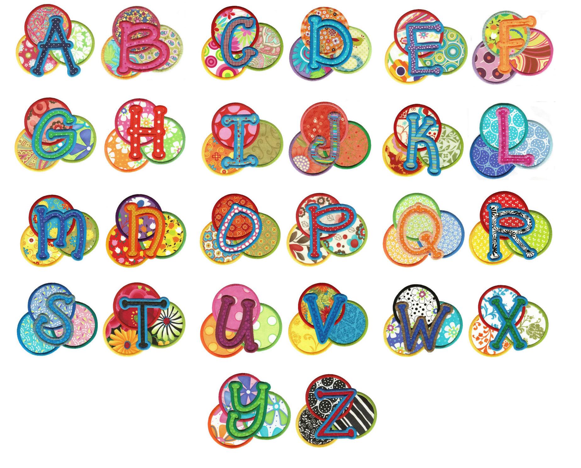 Delightful Dots Alphabet Applique Machine Embroidery Designs by JuJu 