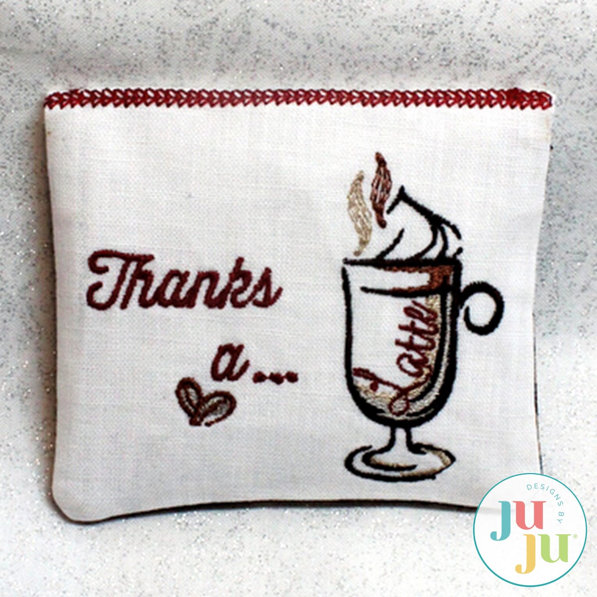 In The Hoop Coffee Pocket Project by Oma's Place | Machine Embroidery Designs by JuJu
